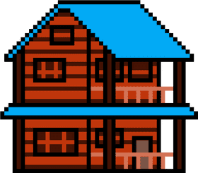 Cozy Cabin House with Rustic Charm PNG