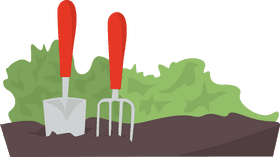 Garden Tool Set for Soil Cultivation PNG