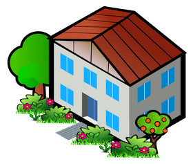 Cheerful Garden House Retreat PNG