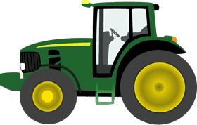 Classic Green Farm Tractor Illustration PNG
