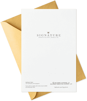 Elegant Signature Greeting Card for Every Occasion PNG