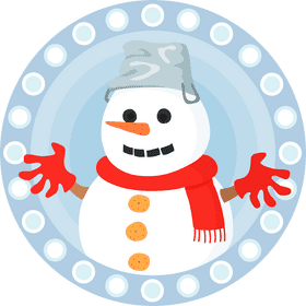 Winter Wonderland with a Cheerful Snowman PNG