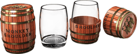 Reflections of Broken Glass and Barrel Designs PNG