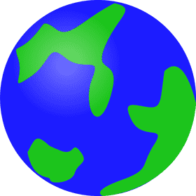 Vibrant Green and Blue Globe PNG