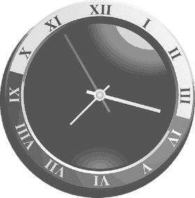 Elegant Roman Numerals Clock Design PNG