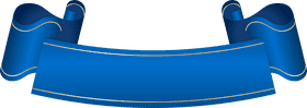 Elegant Blue Ribbon Banner PNG
