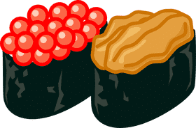 Sushi Delights A Flavorful Duo PNG