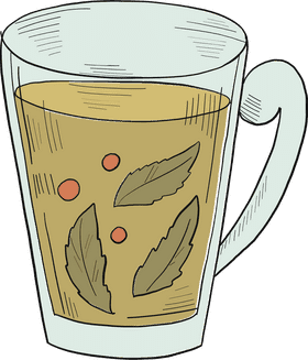 Refreshing Herbal Tea Cup Delight PNG