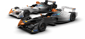 Futuristic Race Car Design with Dynamic Aesthetics PNG