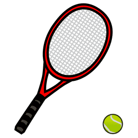 Tennis Racket and Ball Icon Design PNG