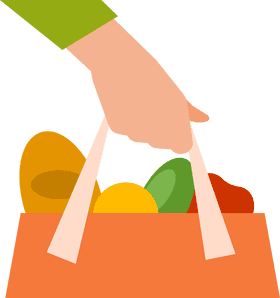 Grocery Bag Full of Fresh Produce PNG