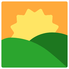 Sunrise Over Green Rolling Hills PNG