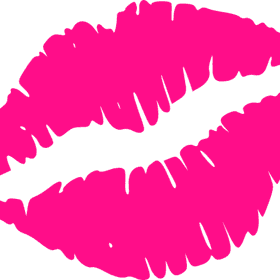 Bold Pink Lipstick Kiss Mark PNG