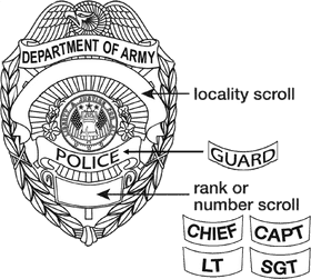 Army Police Chief Badge Design PNG