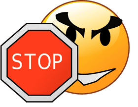 Emoticon Warning Stop That Smile! PNG