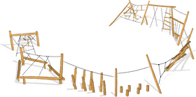 River Bridge Adventure Playground Structure PNG