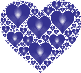 Blue Heart Celebration of Love PNG