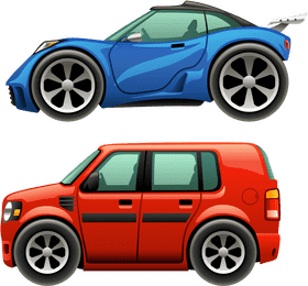 Dynamic Duo of Stylish Cars PNG