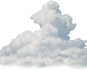 Fluffy White Cloud Floating in Blue Sky PNG