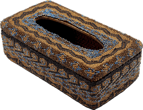 Decorative Beaded Tissue Box Cover PNG