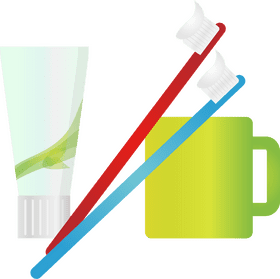 Essential Toothpaste and Brush Care Set PNG