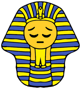 Smiley Pharaoh with a Thoughtful Expression PNG