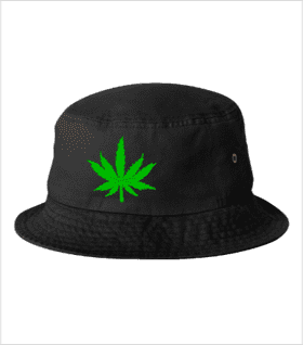 Cannabis Leaf Bucket Hat Delight PNG