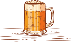 Golden Brew Classic Beer Glass Delight PNG
