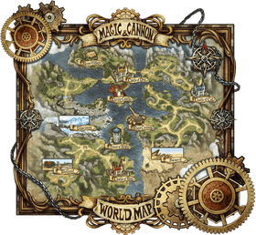 Magic & Cannon Fantasy World Map PNG