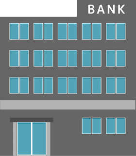 Modern Bank Building Design PNG