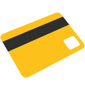 Stylish Yellow Credit Card Design PNG