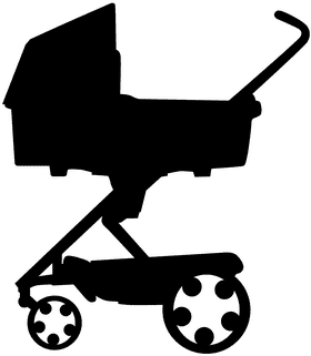 Elegant Baby Stroller for Modern Parents PNG