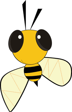 Happy Insect Bee with Big Eyes PNG
