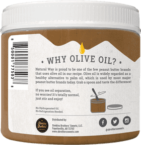 Natural Way Peanut Butter Jar with Olive Oil PNG