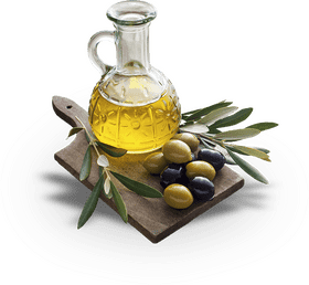 Elegant Olive Oil with Fresh Olives PNG