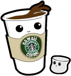 Kawaii Latte Art Delightful Designs PNG