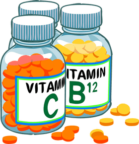 Vitamins for Vitality C and B12 Boosters PNG