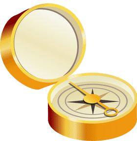 Golden Compass Rose of Direction and Discovery PNG