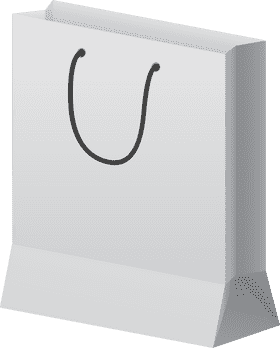 Elegant White Shopping Bag Design PNG