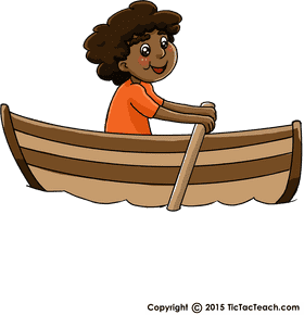 Canoe Paddle Adventure with a Smiling Kid PNG
