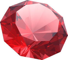 Radiant Ruby Gem of Elegance PNG