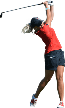 Dynamic Swing at the Golf Course PNG