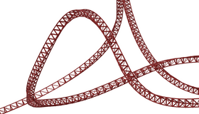 Paint Roller Adventure Coaster Design PNG