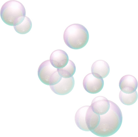 Whimsical Dance of Soap Bubbles PNG