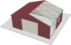 Modern Parking Garage with Glass Roof PNG