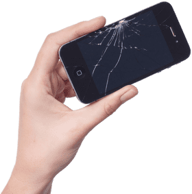 Broken Phone in Hand A Fractured Connection PNG