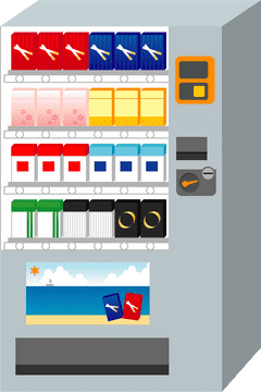 Colorful Snack and Beverage Vending Machine PNG