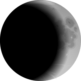 Mystical Moon in Shadowed Light PNG