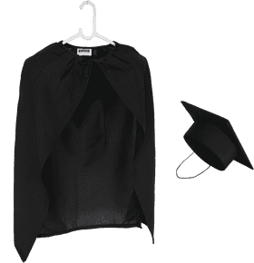 Graduation Cap and Gown Set Display PNG