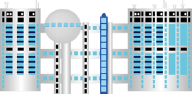 Futuristic Urban Build Design PNG